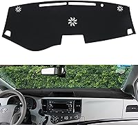 Vista 8 de Protector para tablero de automóvil Compatible con Toyota Sienna 2004 2005 2006 2007 2008 2009 2010 (Beige)