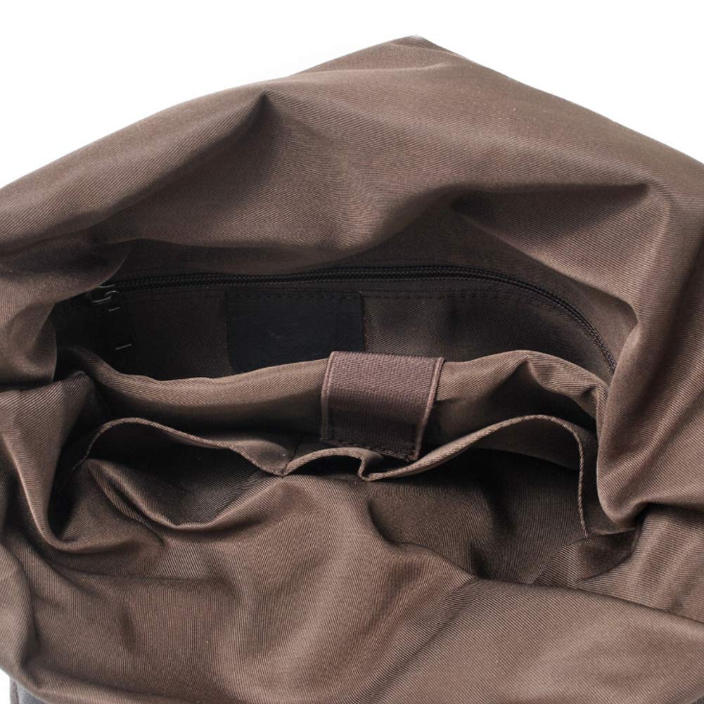 Mochila de Cuero para Hombres Bolsa de Senderismo Vintage Mochila de Cuero Impermeable al Aire Libre Mochila de Lona Batik-01#