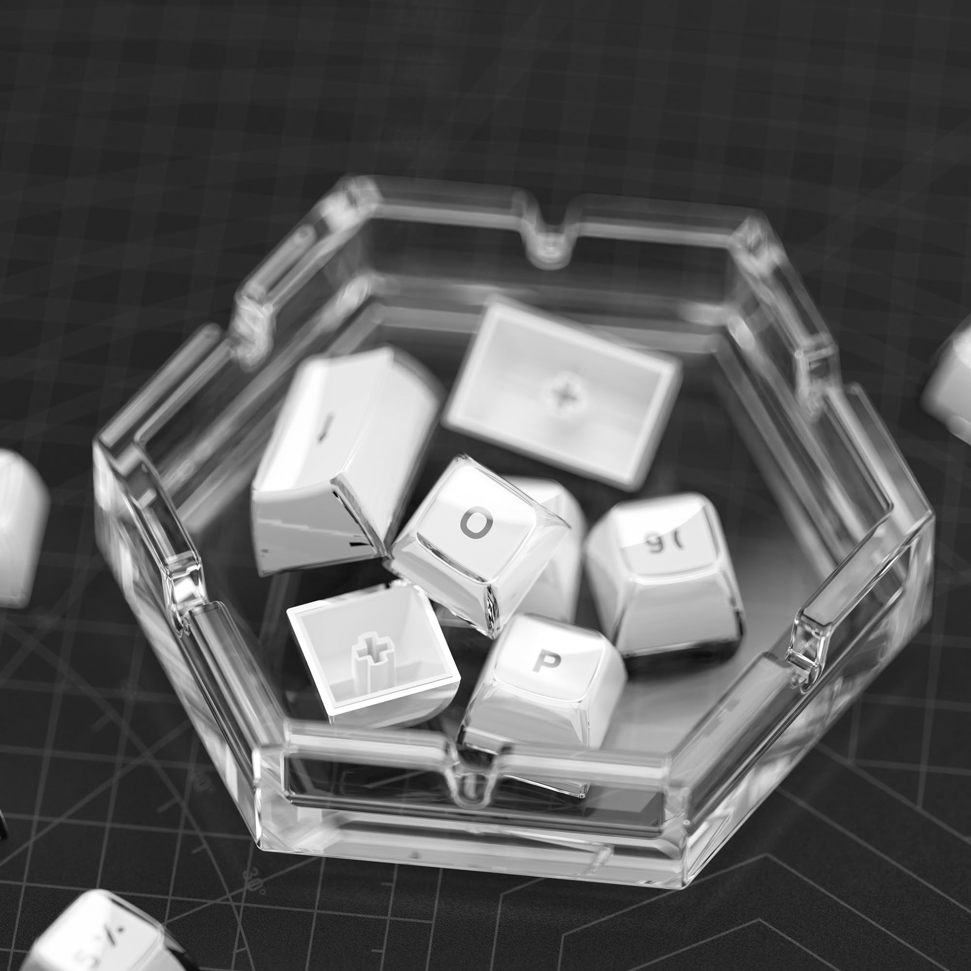完売品 HYPESHOP BASIC キーボード ＋クリア XVX キーキャップ Amazon | ホワイトキーキャップ、XVX 113キー クリア半透明キーボード