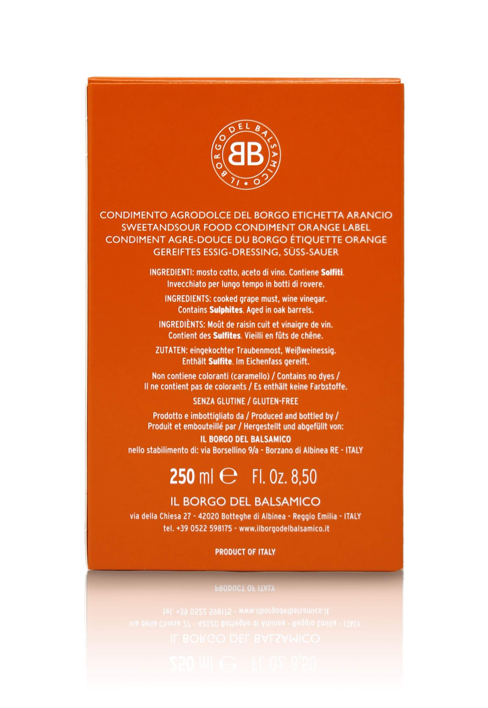 il Borgo del Balsamico Essig Balsamico von Modena Igp gealtert - Etikett Orange - 250 ml