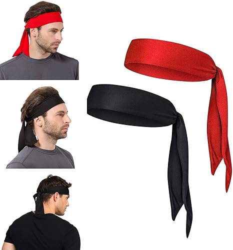 9 Fasce Capelli Sportive Uomo/Donna - Elastico Antiscivolo Per Yoga, Jogging, Tennis - Nero/Bianco/Grigio