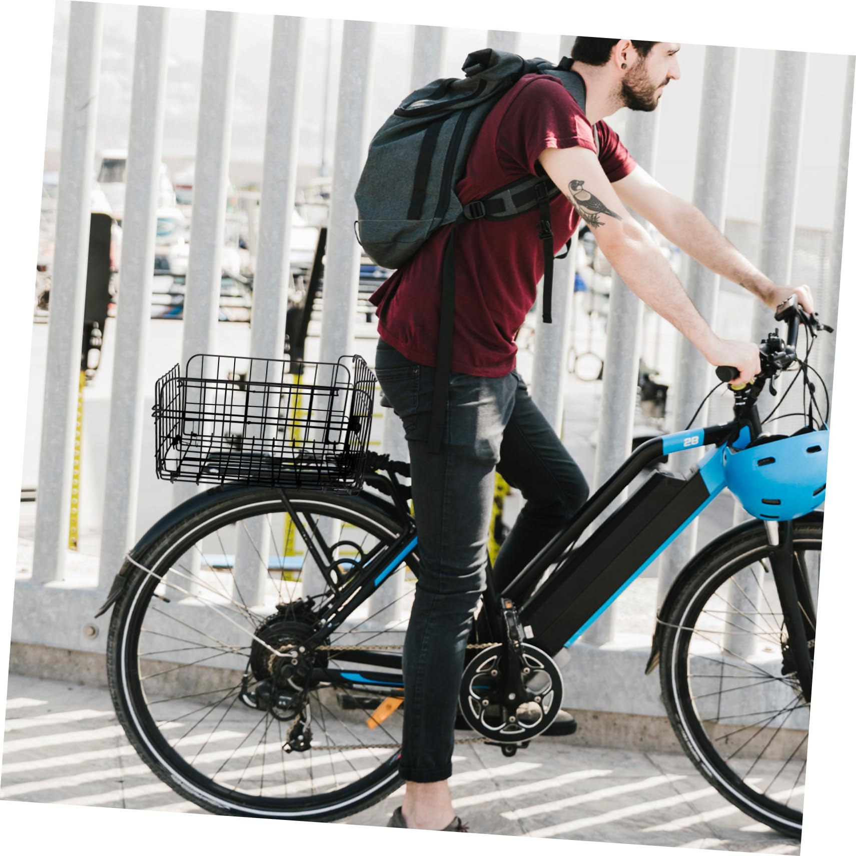 VANZACK 2 Szt Tylny Kosz Rowerowy Akcesoria Dla Dziewczynek Składany Bagażnik Rower Elektryczny Dla Dzieci Siatka Druciana Kosz Rowerowy Akcesoria Rowerowe Kosz Druciany Zaopatrzenie