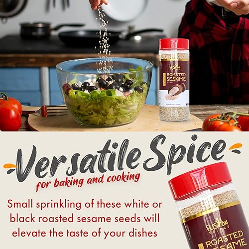 Vista 5 de Fusion Select Semillas de sésamo negro tostadas – Semillas de sésamo tostadas naturales, crujientes, sabor a nuez para cocina asiática, mediterránea