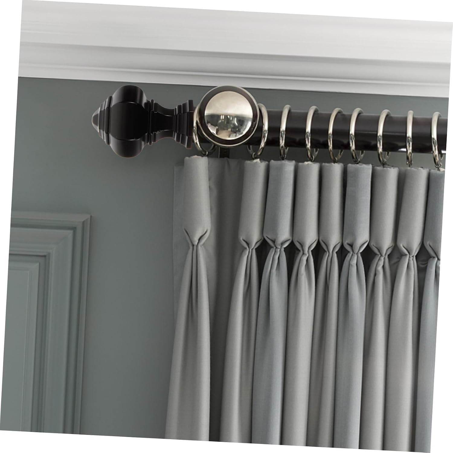 GARVALON 2pcs Roman Style Curtain Rod End Finials Matte for Drapes and Window Treatments