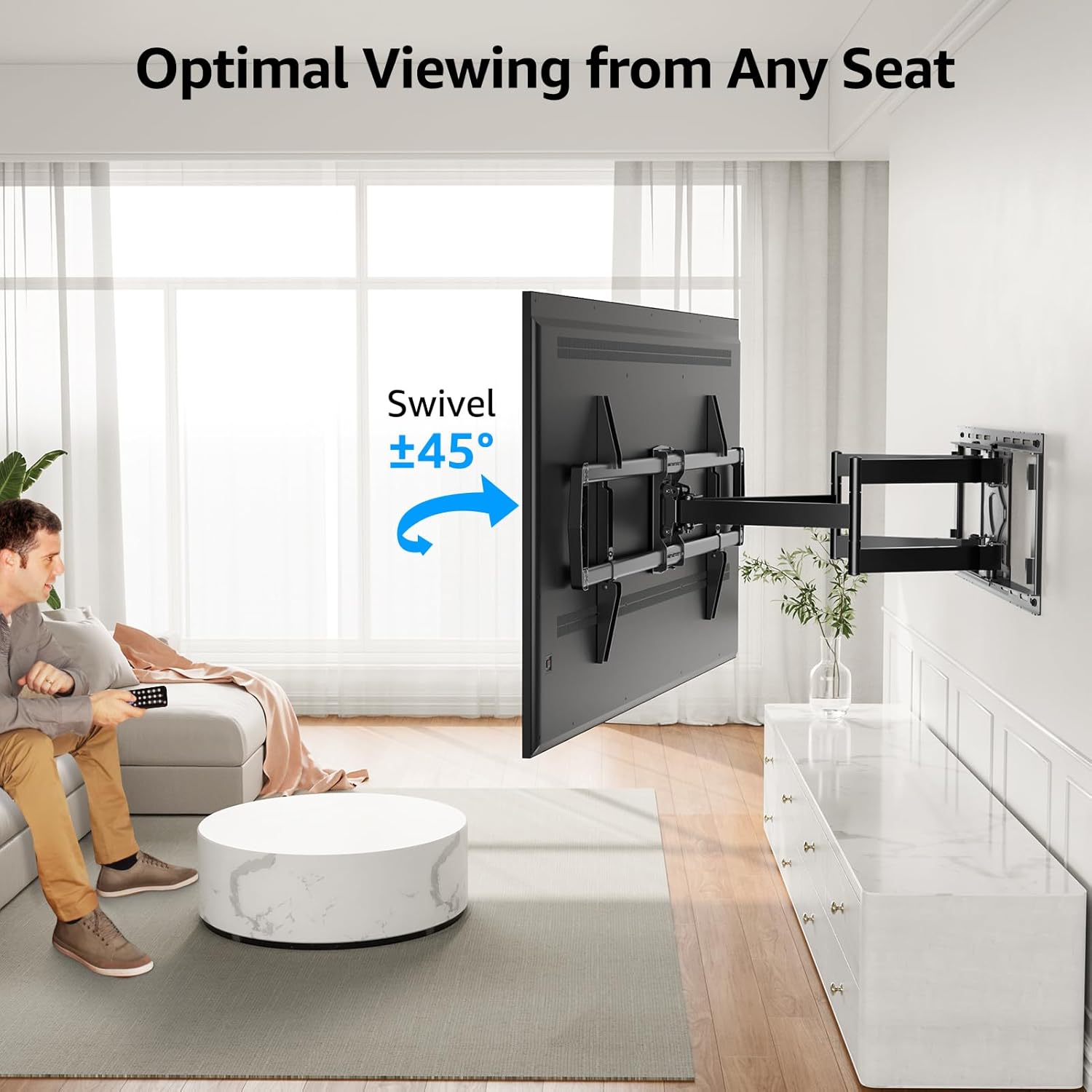 Image showing TV swiveling left and right