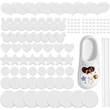 AOUXSEEM Sublimation Shoes Charm Blanks, 60 Sets Heat Transfer Supplies, Shoe Decorations for DIY Custom Clog Pins Kit, Gifts for Women, Girls, Boys, Men, Toddlers PVC