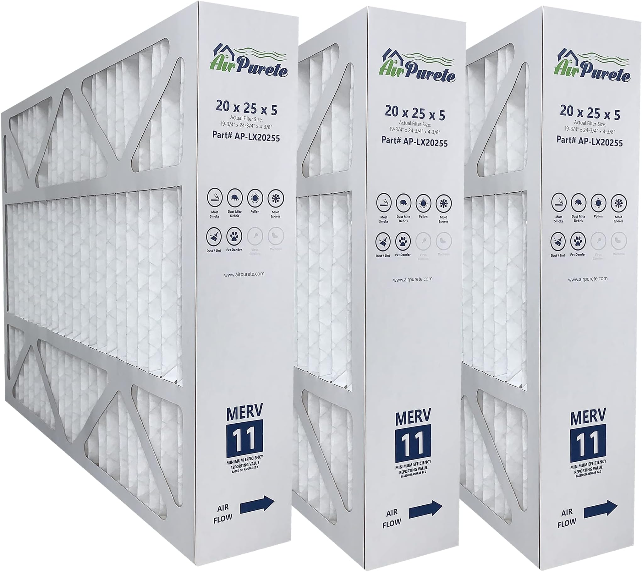 X6673 Lennox 20x25x5 Merv 11 Filter Media 2 Pack Household Furnace Accessories