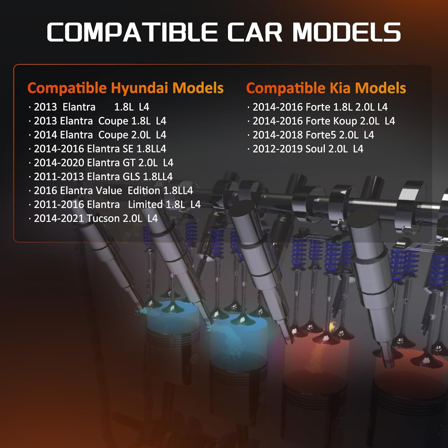 UF651 Set of 4 Ignition Coils &Iridium Spark Plugs for 2012 2013 2014 2015 2016 Kia Soul Forte Hyundai Elantra