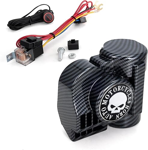 Miniatura 1 de FARBIN Bocinas de tren para motocicleta, automóvil, camión, bocina de aire con cubierta de bocina para motocicleta, 12 V, bocina de automóvil de 150