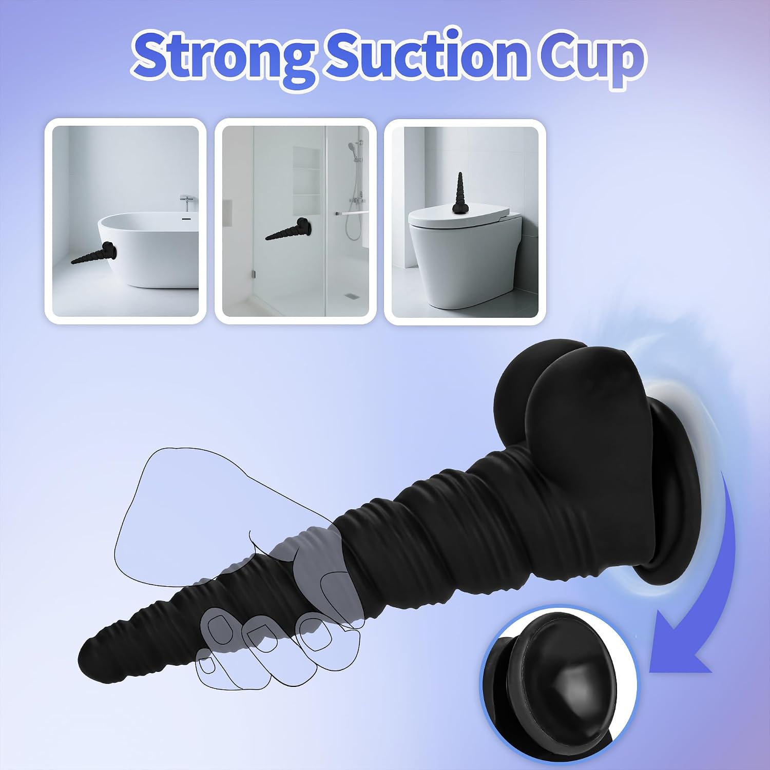 Anal Stretcher Trainer Anal Plug Anal Beads Adult Sex Toys with Strong Suction Cup for Hands-Free Play, 7.4 Inch Silicone Butt Plug Training Cone for Women and Men