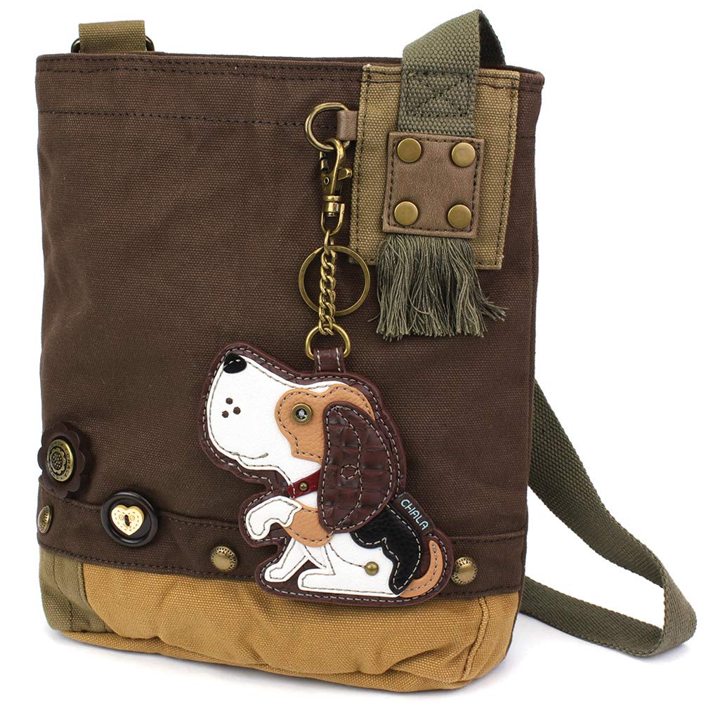 CHALA Patch Cross-Body Women Handbag, Canvas Messenger Bag Olive, Metal Charming Cross - Oliv, Medium — view 49