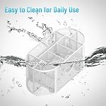 SUPEASY Mesh Organisateur de bureau, Accessoires de bureau & Organisateurs d'espace de travail avec tiroirs, porte-crayon pour bureau avec 9 Compartiments pour fournitures de bureau, 8.6 x 4.3 x 4.1 De pouce, blanc