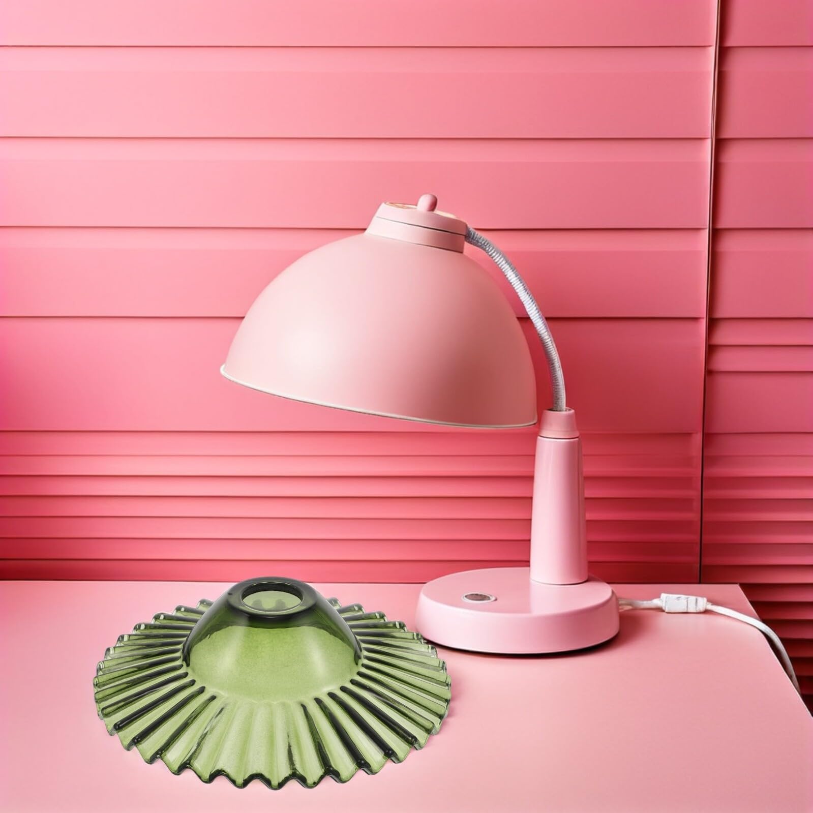 Ciemnozielony szklany klosz szklany klosz lampy lampy dzwonkowej Zielona lampa zabytkowy Lampa wisząca Odcień ściennej Absaż sufitowy Green