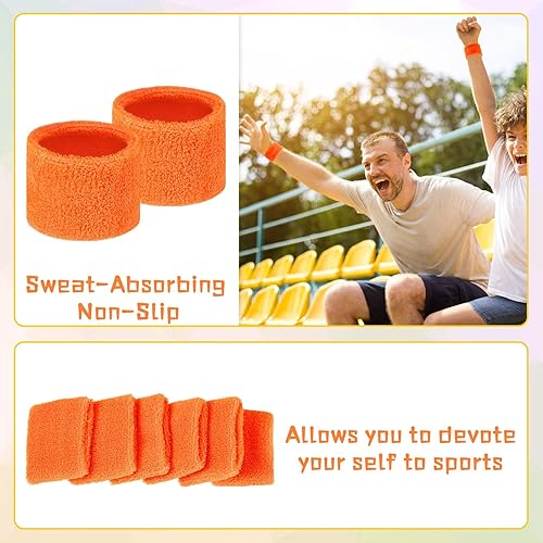 Miniatura 4 de 72 muñequeras a granel para niños, regalos de Navidad, Día de San Valentín, bandas de sudor de rizo de algodón, pulseras para fanáticos de los