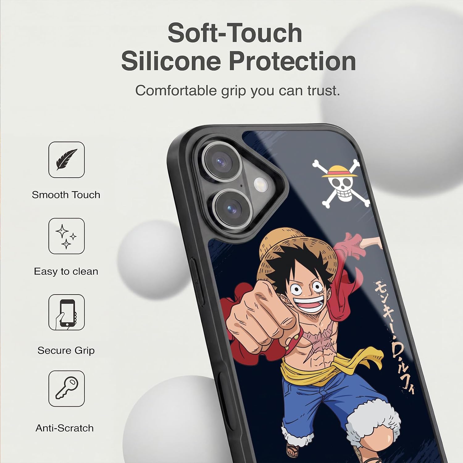 Head Case Designs Officially Licensed One Piece Luffy Graphic Art Gel Armor Case [Military Grade Drop Protection] Compatible with Apple iPhone 17 image 5