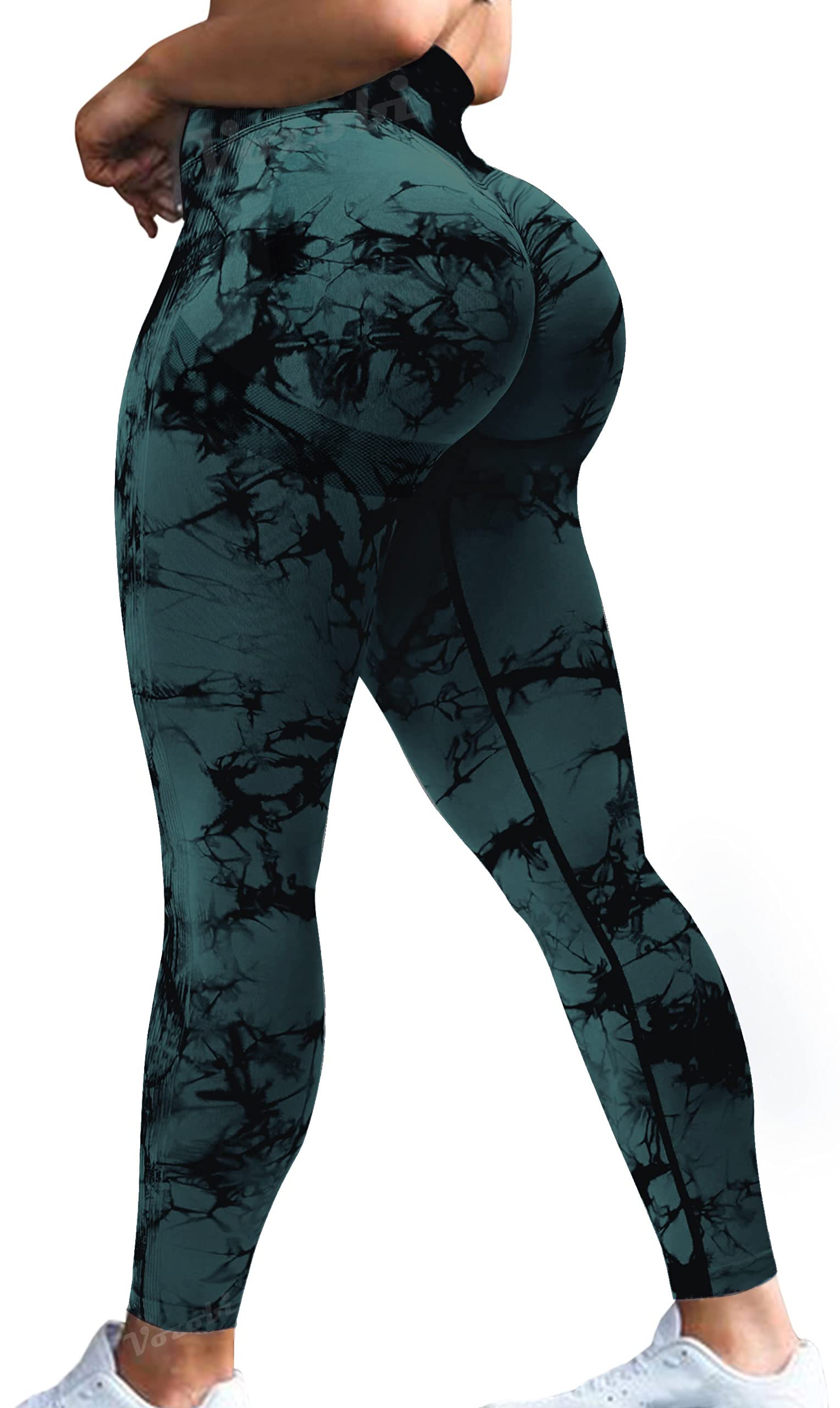 Vozobi Tiktok Trending Leggings Women's High Waist Smile Contour Booty Leggings Scrunch Butt Lift Workout Seamless Yoga Pants — view 92