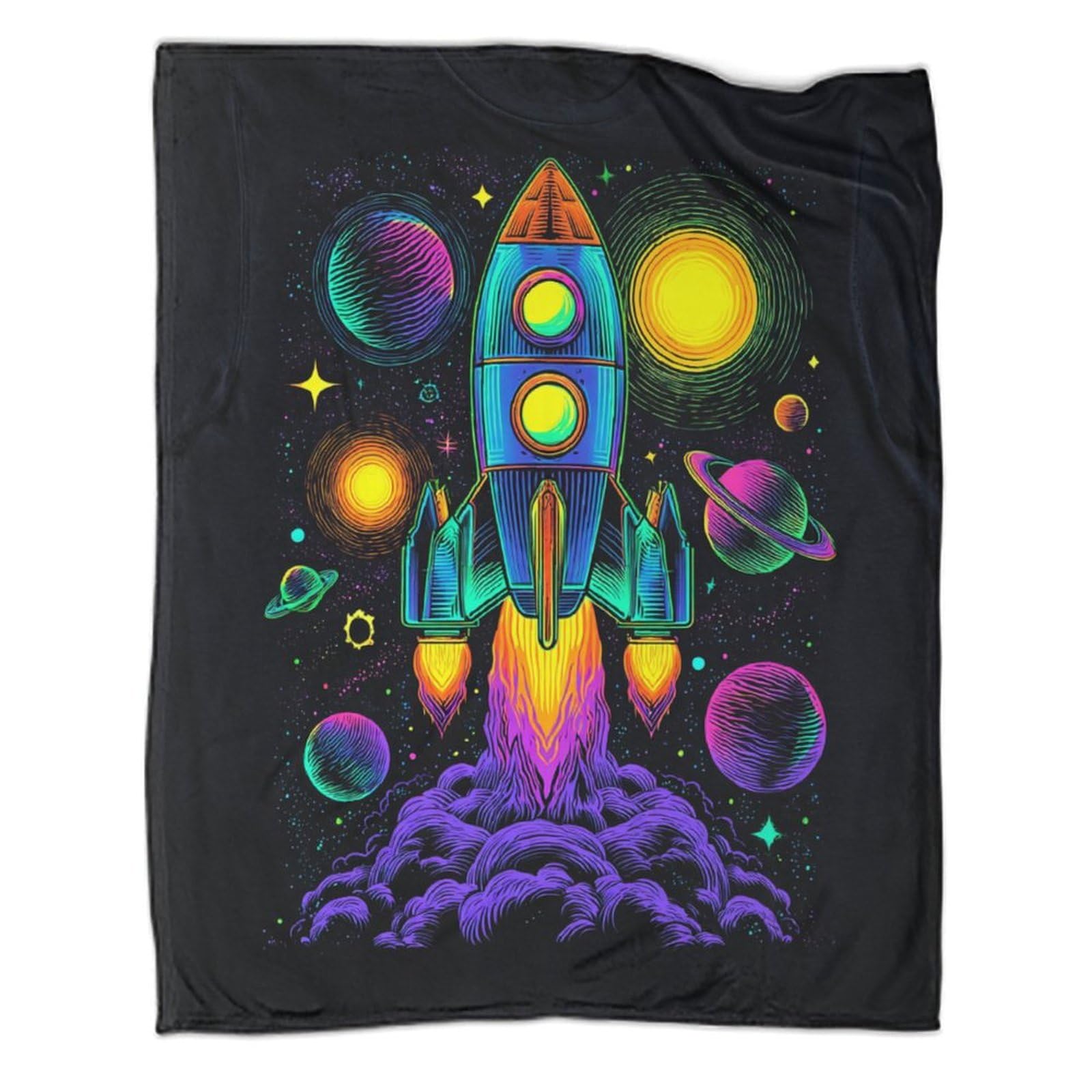Plaid extraterrestre 3D flanelle chaude grand lit