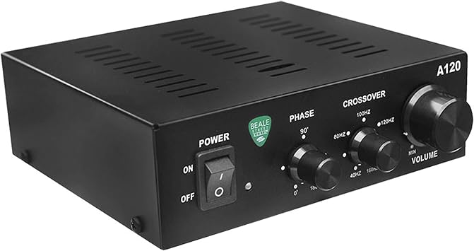 Beale Street Subwoofer Amplifiers - Ceiling Mount Crossover Amplifier for Home Theater Use - Compact, Lightweight, Surround Sound AC Mini Bass Sub Amp - 120w