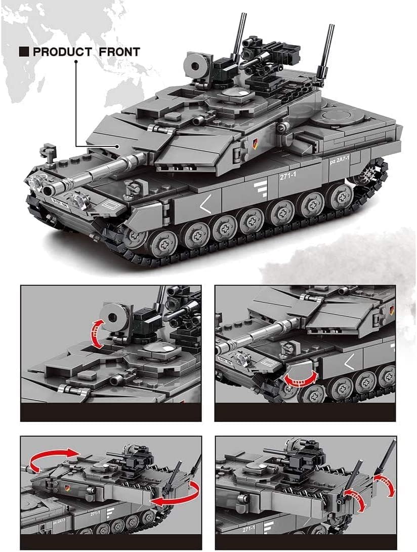 Reobrix Raketenpanzer Bausteine 55027 - Fernbedienung RC Panzer Modell