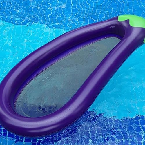 Miniatura 7 de VATTEA Swimming Pool Floats Summer Swimming Pool Floating Inflatable Eggplant Mattress Swimming Ring Circle Island Cool Water Party Toy
