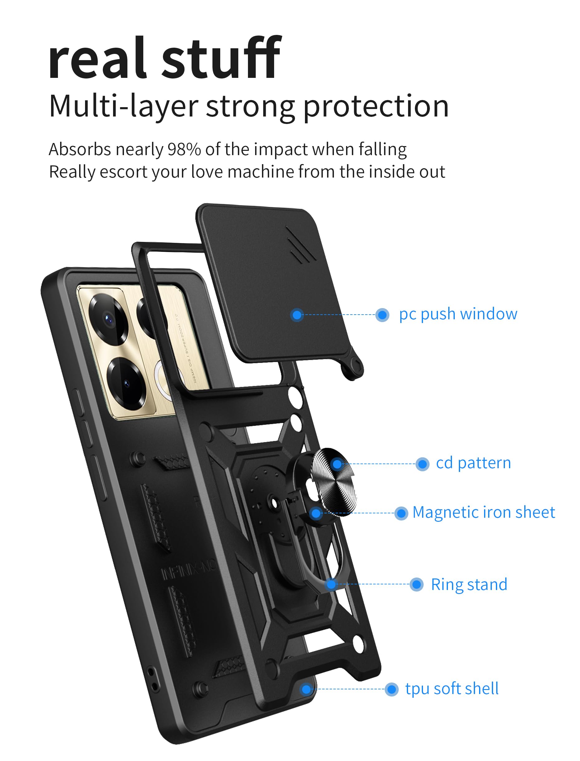 Funda For Infinix Note 40 Pro 4g Prueba De Golpes | Cuotas Sin Interés