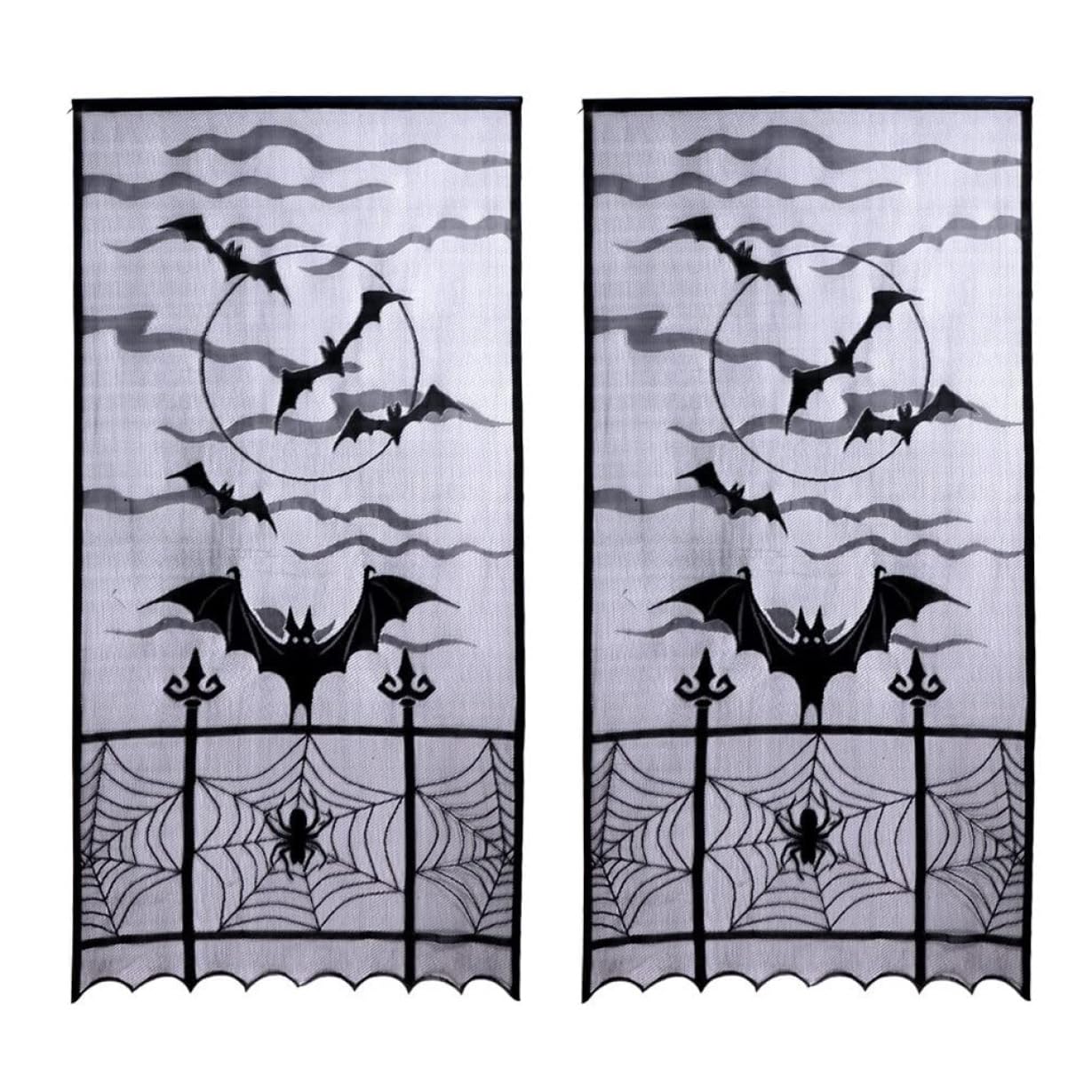 Rideaux de fenêtre d'Halloween pour une ambiance de fête réussie