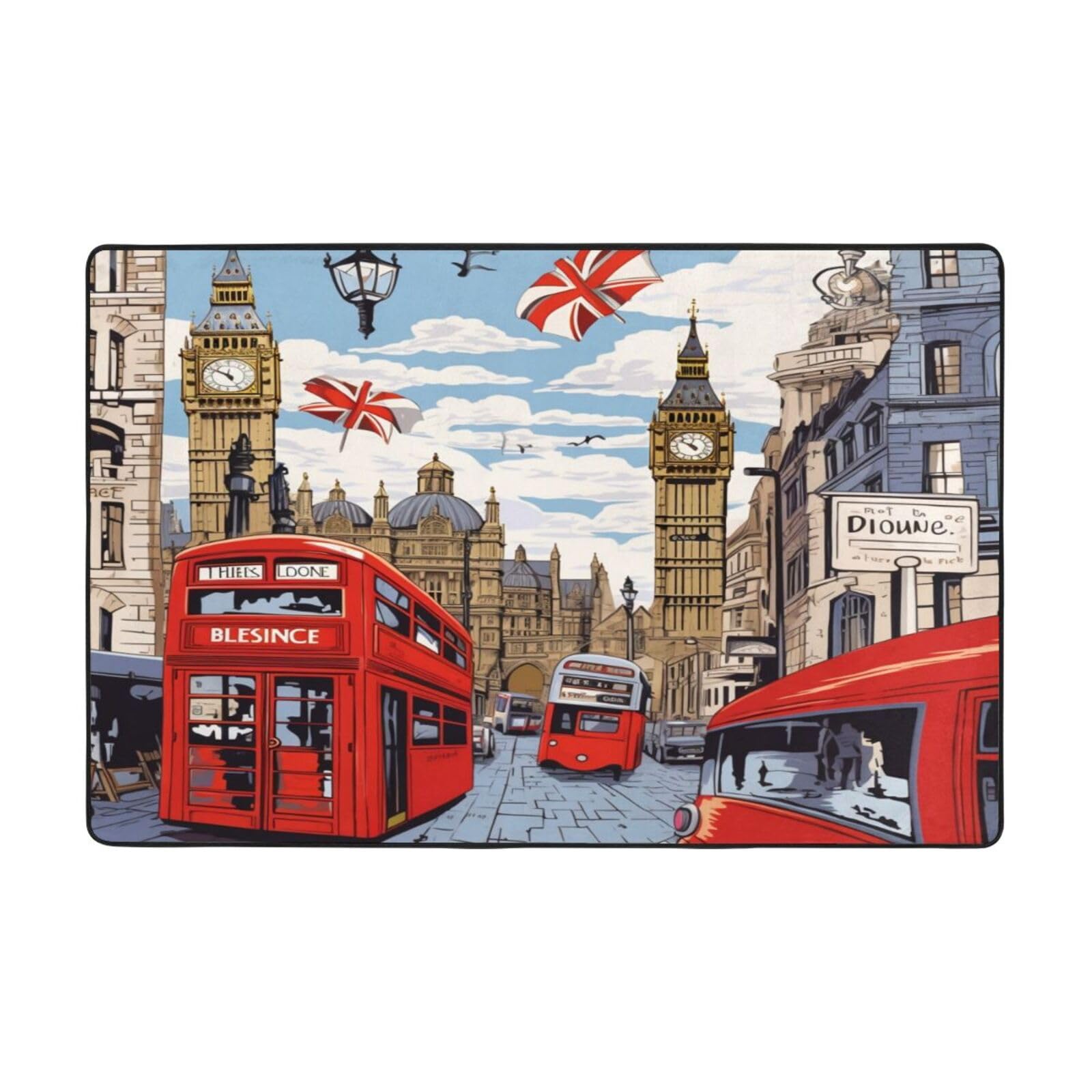 Tapis de sol doux et antidérapant Londres pour chambre