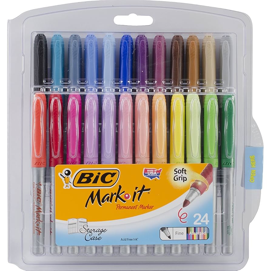 Permanent Markers Fine Point Assorted 24/Set (並行輸入品) Sharpie Fine Point Permanent Markers: Wide Colored Set, 24