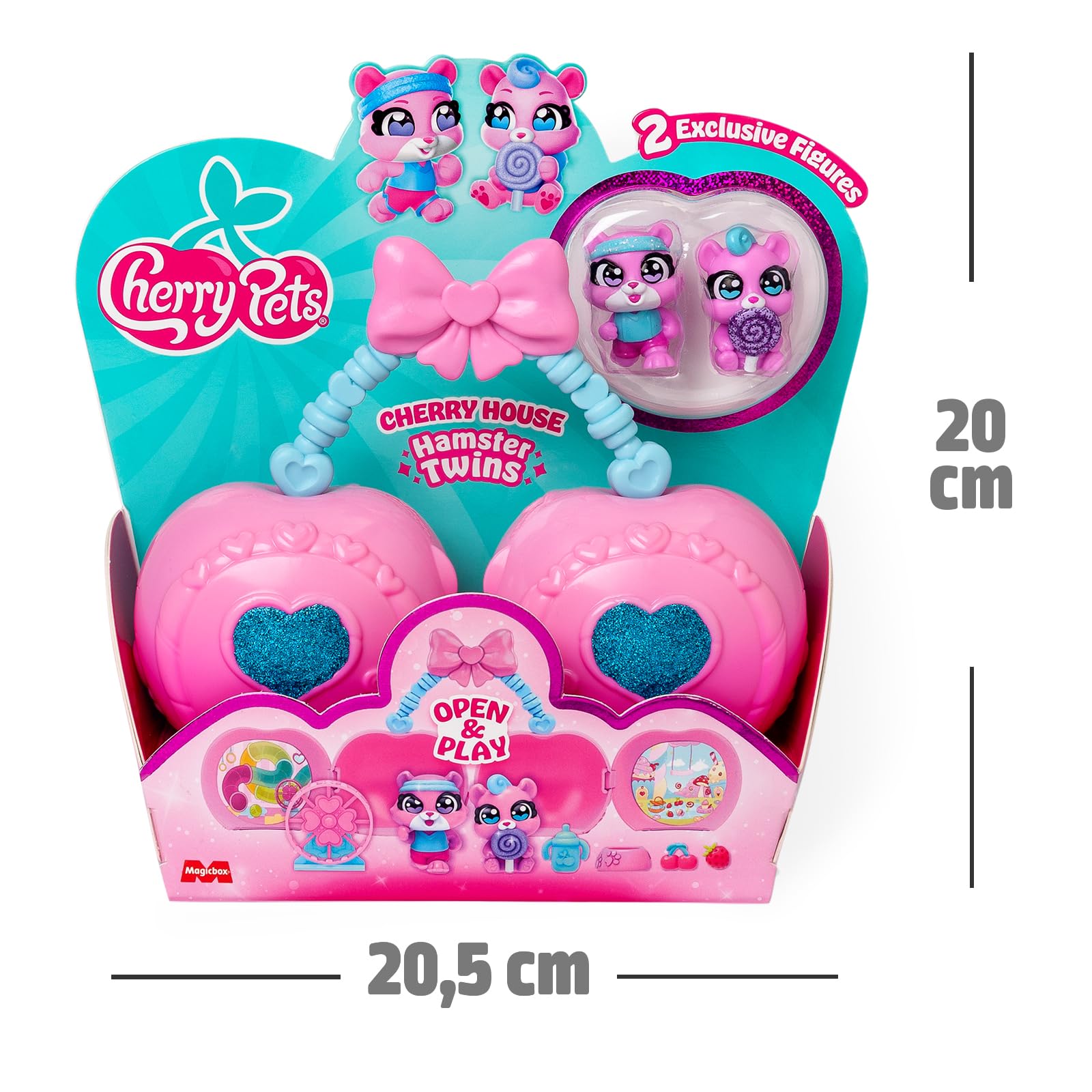 Cherry Pets – Cherry House Hamster Twins. Casita en Forma de Cereza: Incluye 1 Cherry House, 2 Gemelos exclusivos y 5 Accesorios — view 8