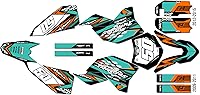 Vista 1 de Kit de gráficos para KTM 50SX Mini SX50 (2009-2011) Rugged Series Teal de 21 mil, calcomanías de motocicleta Dirt Pit Bike, accesorios de motocross