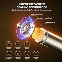 Vista 8 de imuto Rechargeable aa Batteries with Charger, 2000mWh aa Lithium Batteries 8 Pack, 8 Slot Slim Lithium aa Battery Charger, 1.5V 2A Output, 1600+