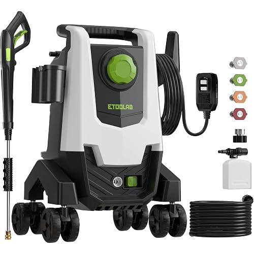 Pressure Washer, 5000PSI 3.0GPM Power Washer with 35FT GFCI Power Cord,Foam Cannon,4 Quick Connect Nozzles, 23FT Hose High Pressure Washer for Cars, Fences, Patios, and Driveway