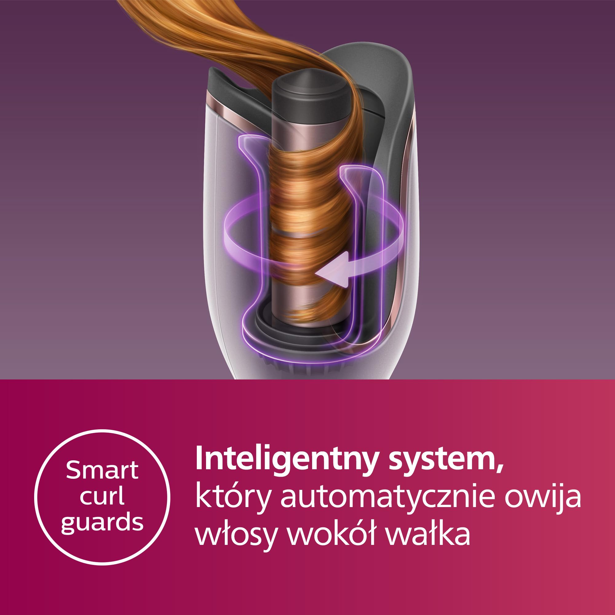 Philips Lokówka Auto Curler z serii 8000 z technologią MoistureProtect, 27 różnych opcji stylizacji, biała, model BHB878/00