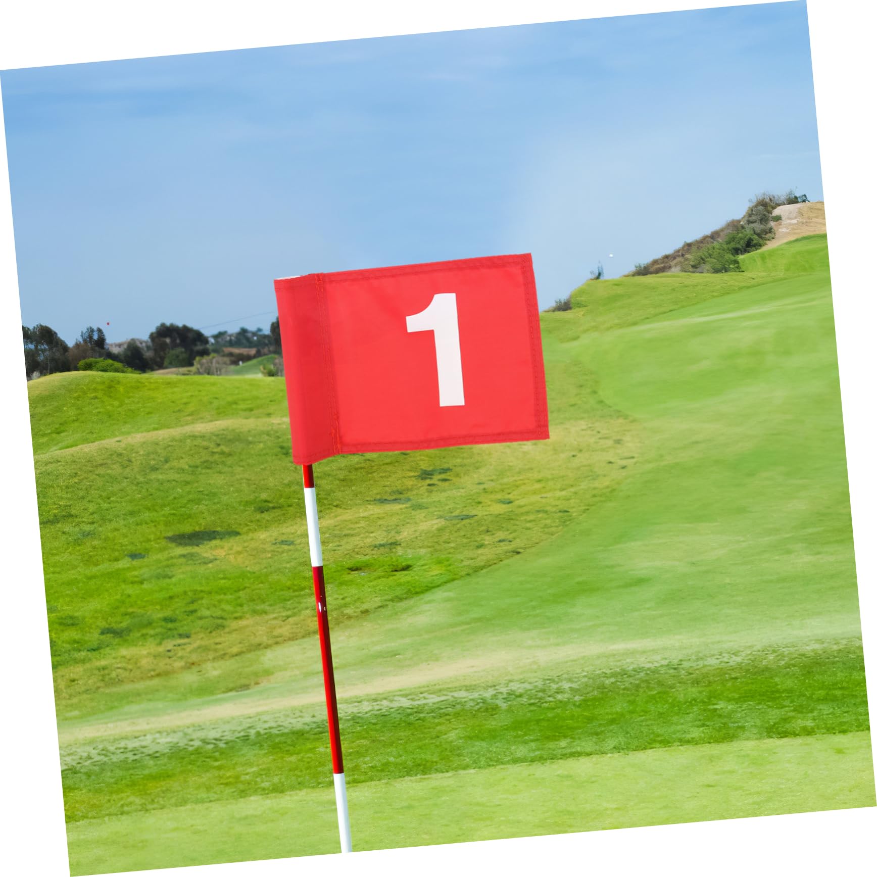 3 Stück Golf Nummernfahnen aus Nylon Praktische Tragbare Trainingsfahnen mit Einfacher Struktur Rot Platzsparend und Leicht zu Installieren für Golfübungen