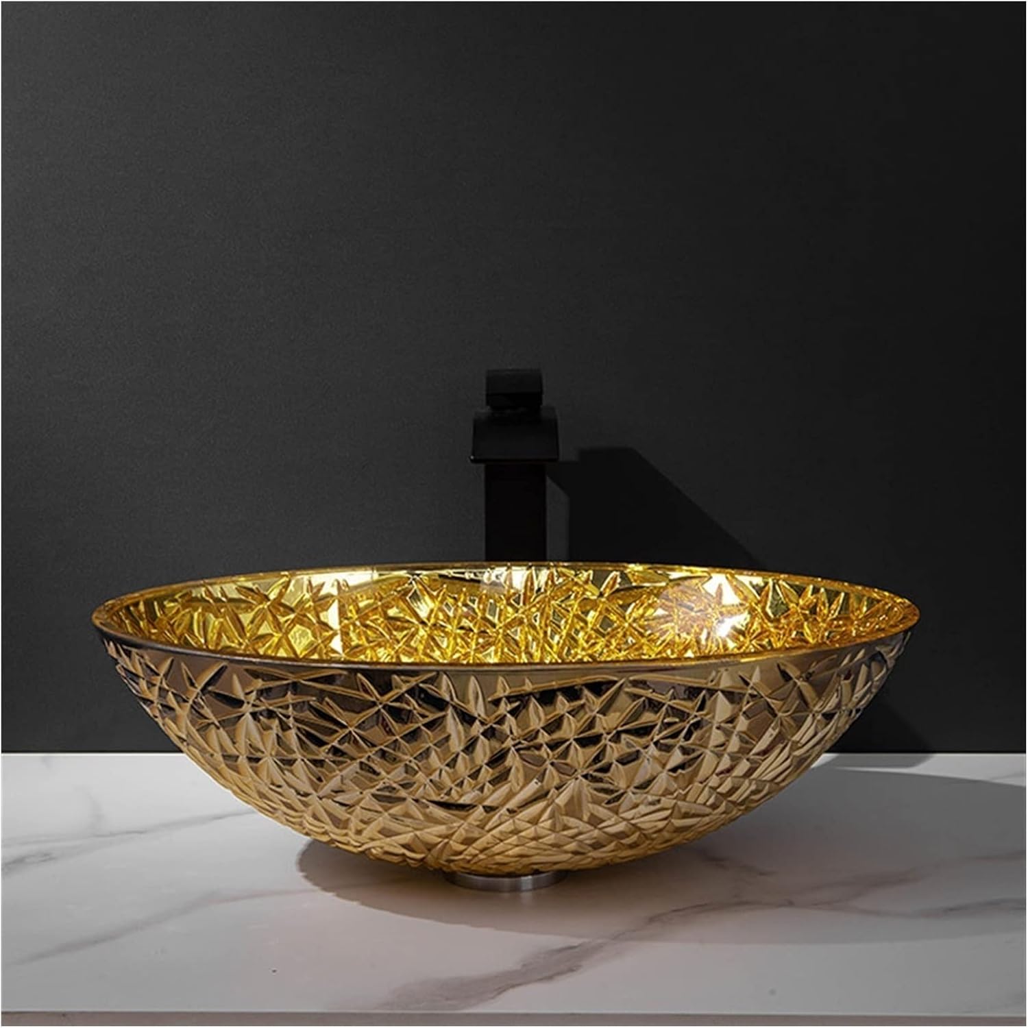 バスルームシンク バスルーム容器シンク亜鉛めっきガラス洗浄流域