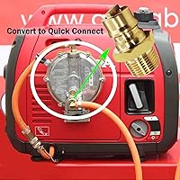 Vista 7 de Generador de combustible dual de latón macizo hembra y macho, manguera de propano natural, conexión rápida, accesorios de desconexión para tubería