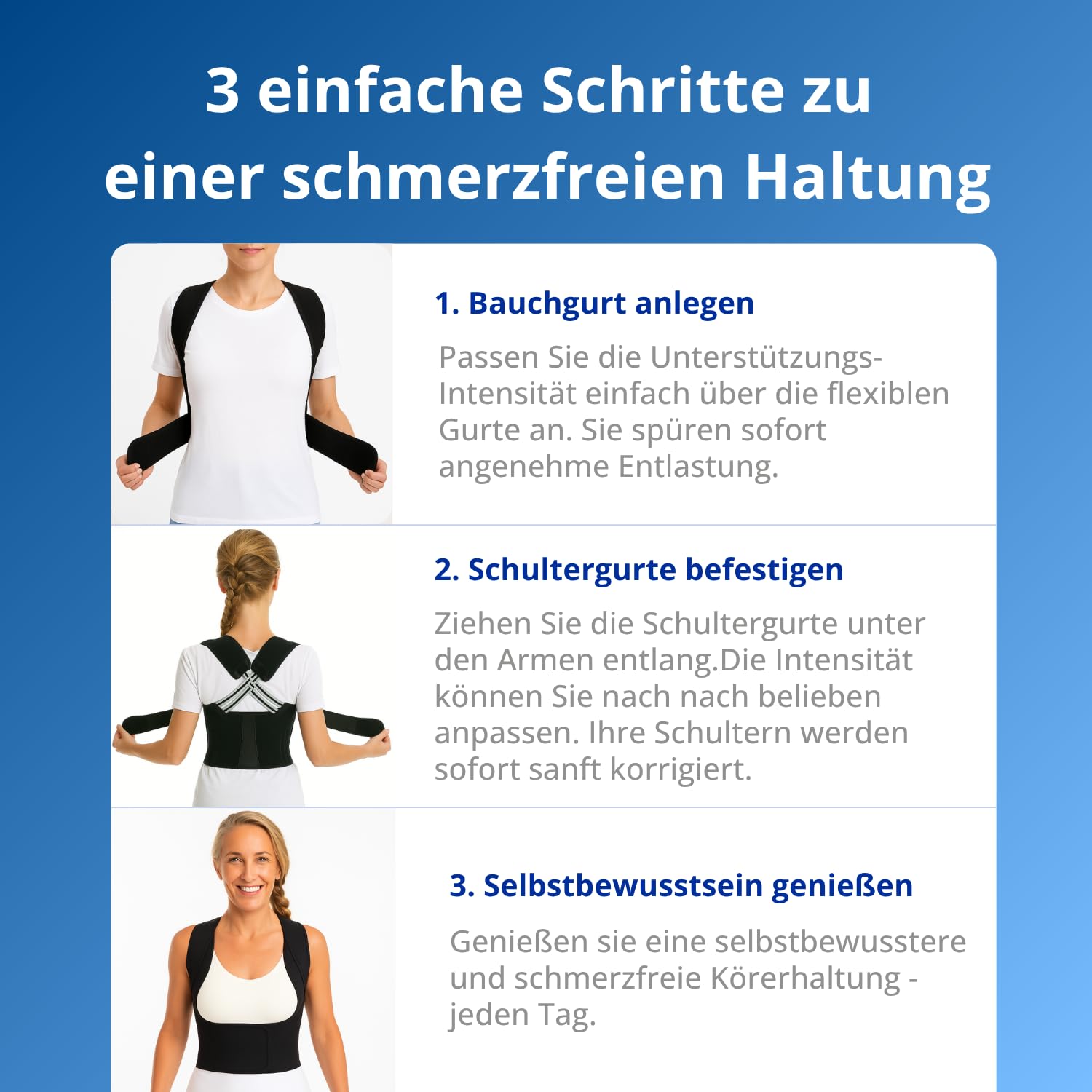 MEIION orthopert NeuroPosture - Neurologischer Haltungstrainer Verstellbarer Rückenhaltungsgürtel für Damen und Herren, Atmungsaktiver Haltungskorrekturtrainer für Rücken, Hals und Schultern