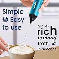 Vista 2 de MF05 Espumador de leche recargable con carga USB, máquina de espuma de mano con batidor de globo inoxidable para capuchino, café con leche, café a