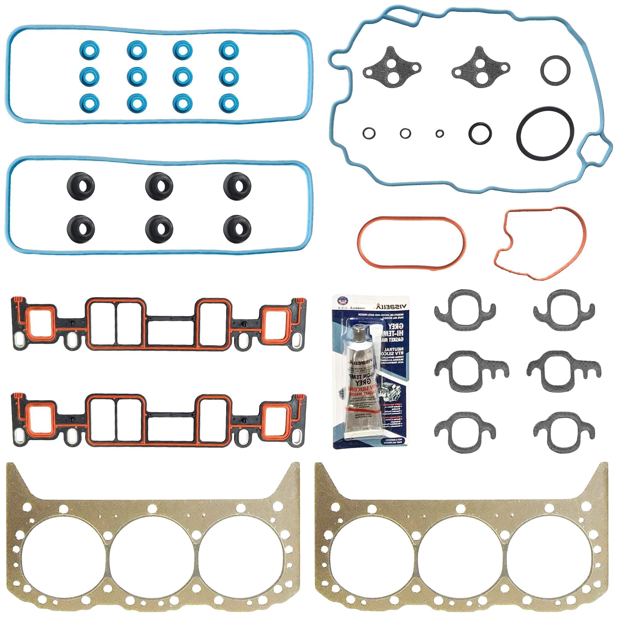 Juego de juntas de culata para Chevrolet Astro GMC Isuzu V6 4.3L Vortec Ohv HSGM10306 SL1000 2001 2002 2003 2004 2005 2006 HS9355. 4PT-6