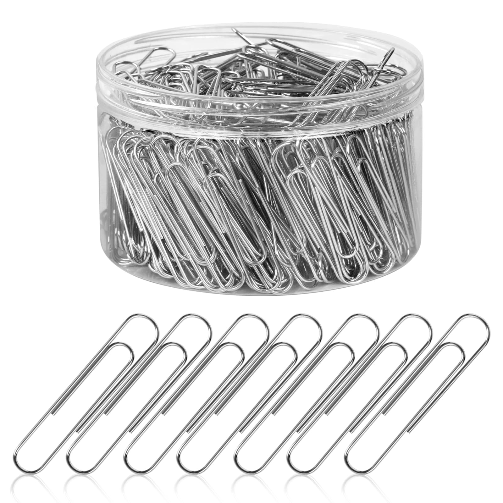 700 Pcs Large Paper Clips, 1.3 Inch Jumbo Paper Clips, Silver Paperclips, Stainless Steel Paper Clips Large, Paperclips Office for Teacher Supplies