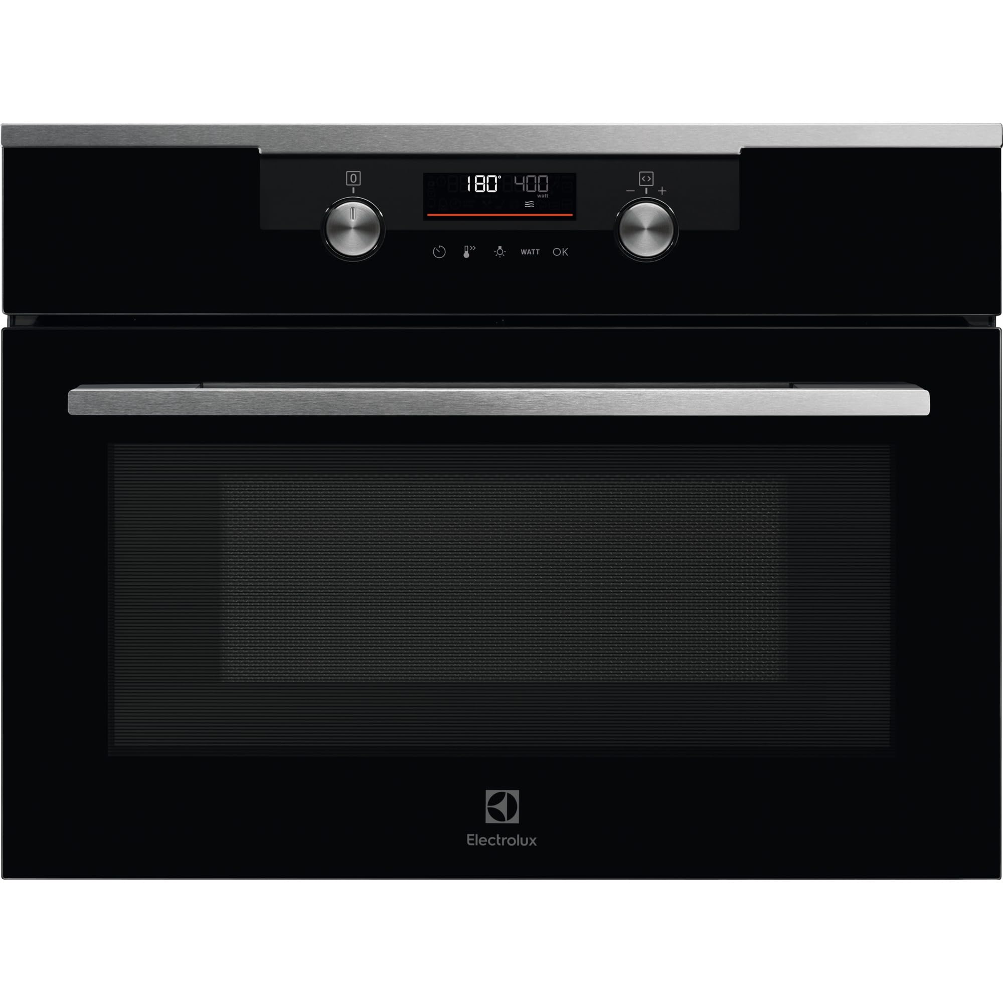 Electrolux CKM806CX Horno Eléctrico Compacto, 42 L, Función Microondas, Potencia 1000W, Grill de 1900W, 23 Funciones, Calentamiento Rápido, Pantalla TFT, Serie 800, Negro, Fabricado en UE
