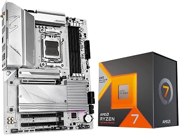 AMD 7800X3D Processor with GIGABYTE B650 AORUS Elite AX ICE Motherboard