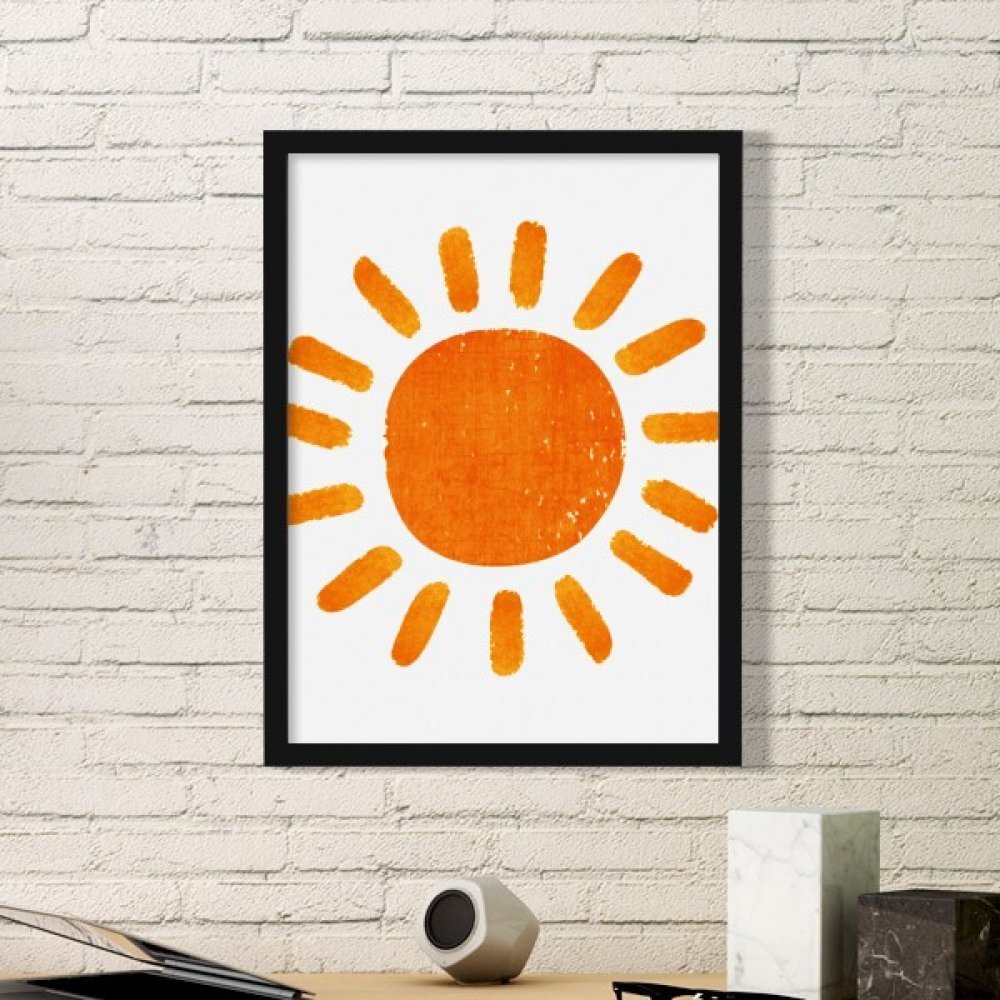 Peinture à la main soleil météo art pour réchauffer l'atmosphère de votre foyer