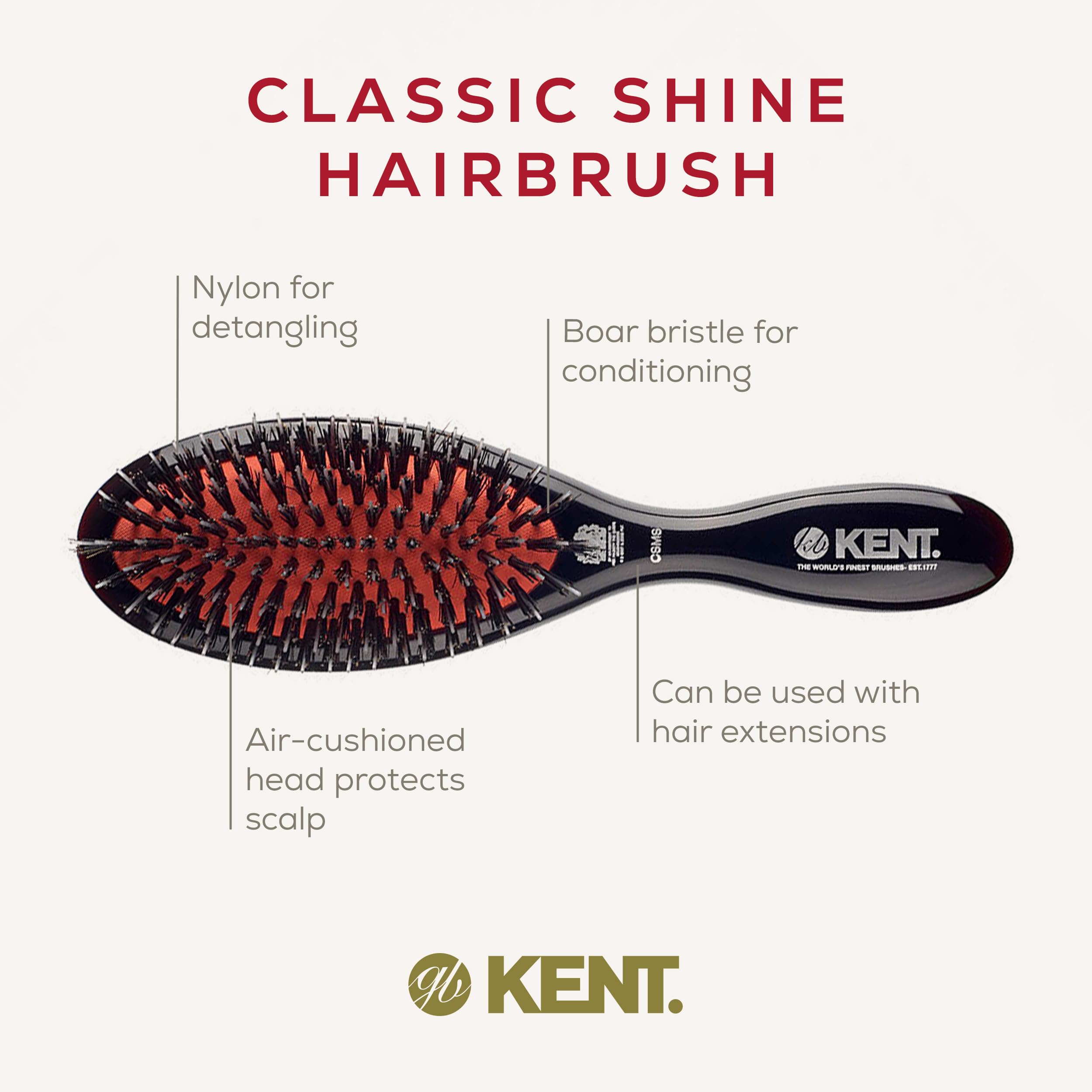 Kent Small Nylon and Pure Black Bristle Mix Cushioned Brush - CSMS (PACK OF 1) - Image 4