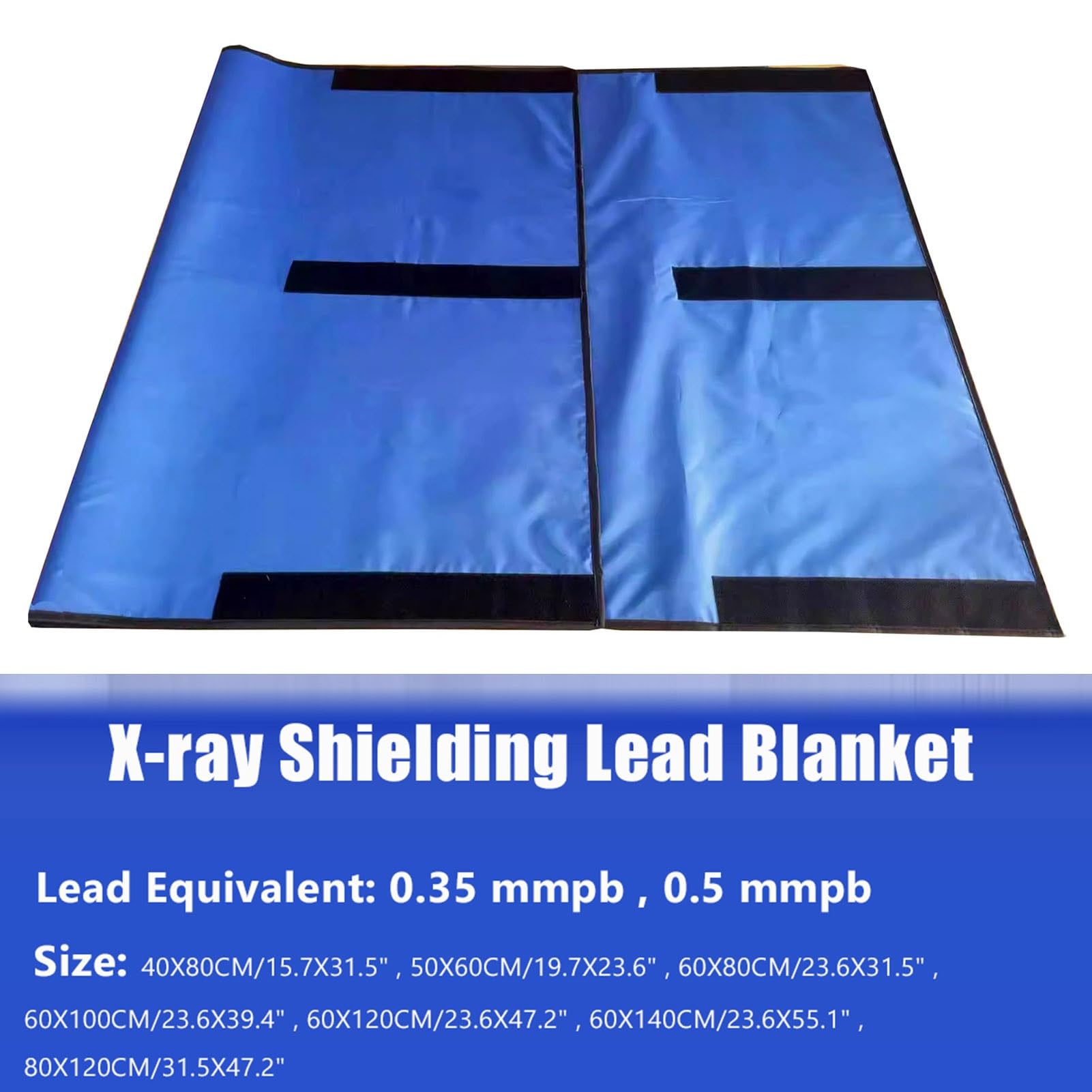 RhasiS Röntgen-Bleischürze – 0,5 MmPb, 50x60 Cm, Für Zahnmedizin & Radiologie, Schutzdecke Mit Klettverschluss