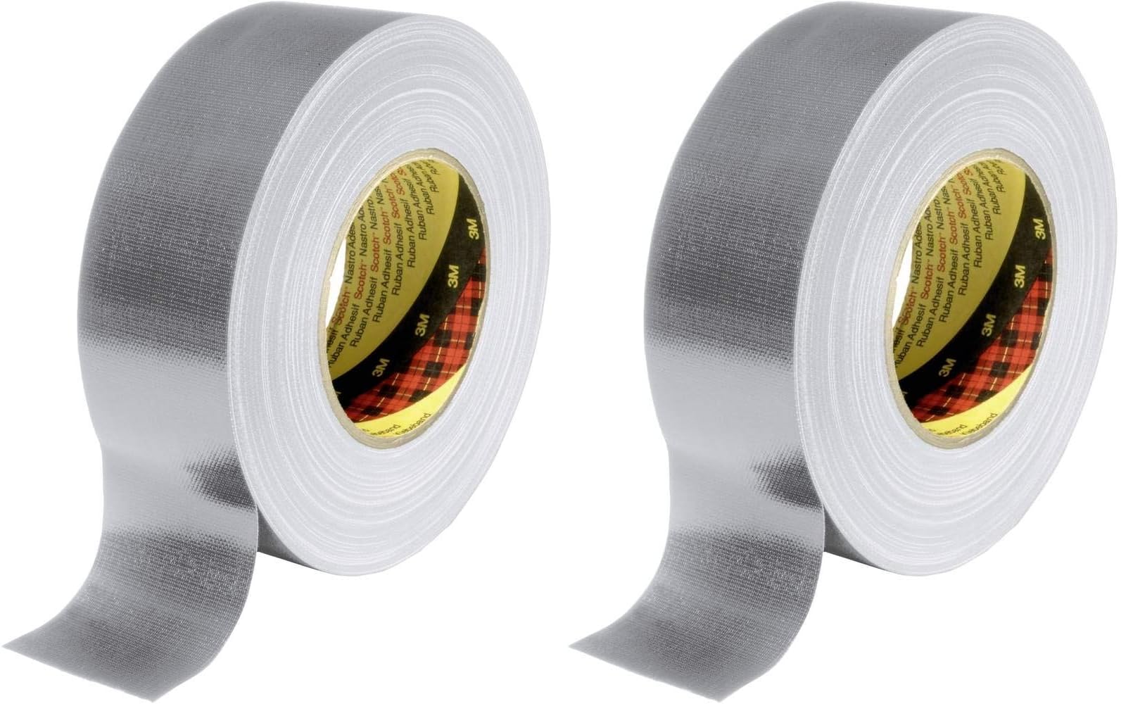 3M Premium Gewebeklebeband 389, silber, 50 mm x 50 m (1-er Pack) (Packung mit 2)