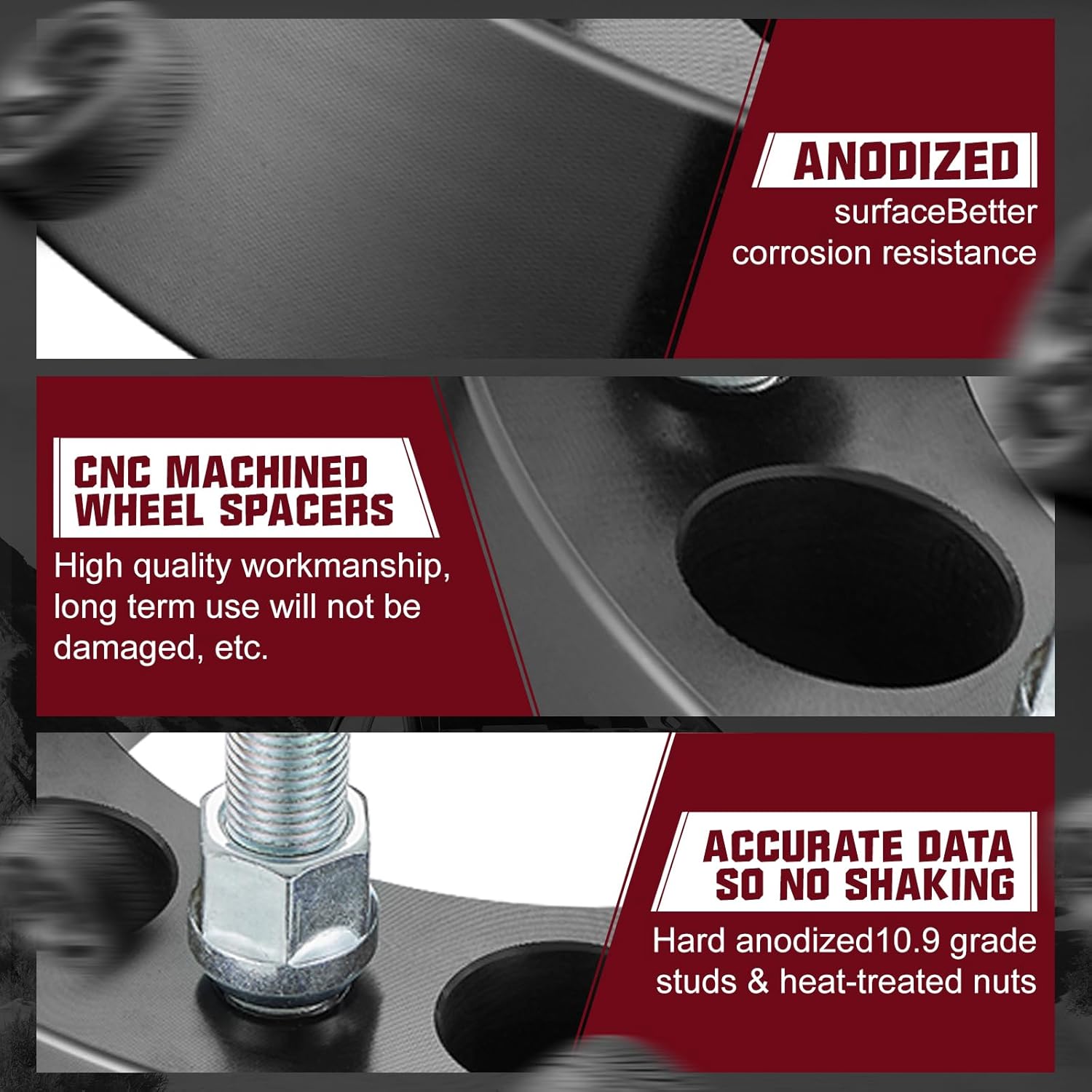 BDFHYK 8x170mm Wheel Spacer 2 inch (50mm) Compatible with F250 F350 Super Duty 2003-2018,Excursion 2003-2005 M14x1.5 87.1mm Hub Bore Compatible with 03-05 Excursion, Set of 4,Not Hubcentric