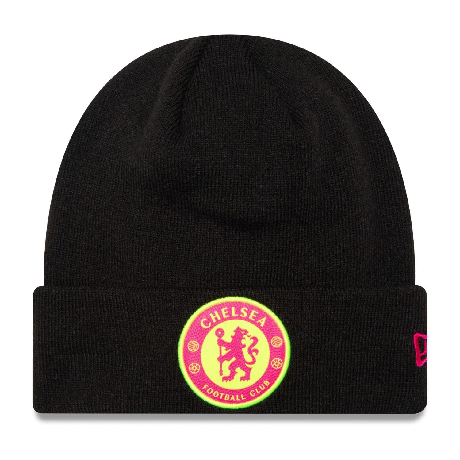 New Era Men's Seasonal Team Logo Beanie Chelsea Fc One Size Fits Most Black