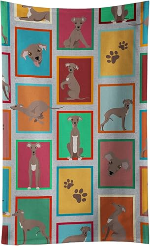 Caroline's Treasures MLM1165KTWL Lots of Fawn Italian Greyhound - Toalla de cocina para invitados, toalla de baño decorativa para cara, té, paño de