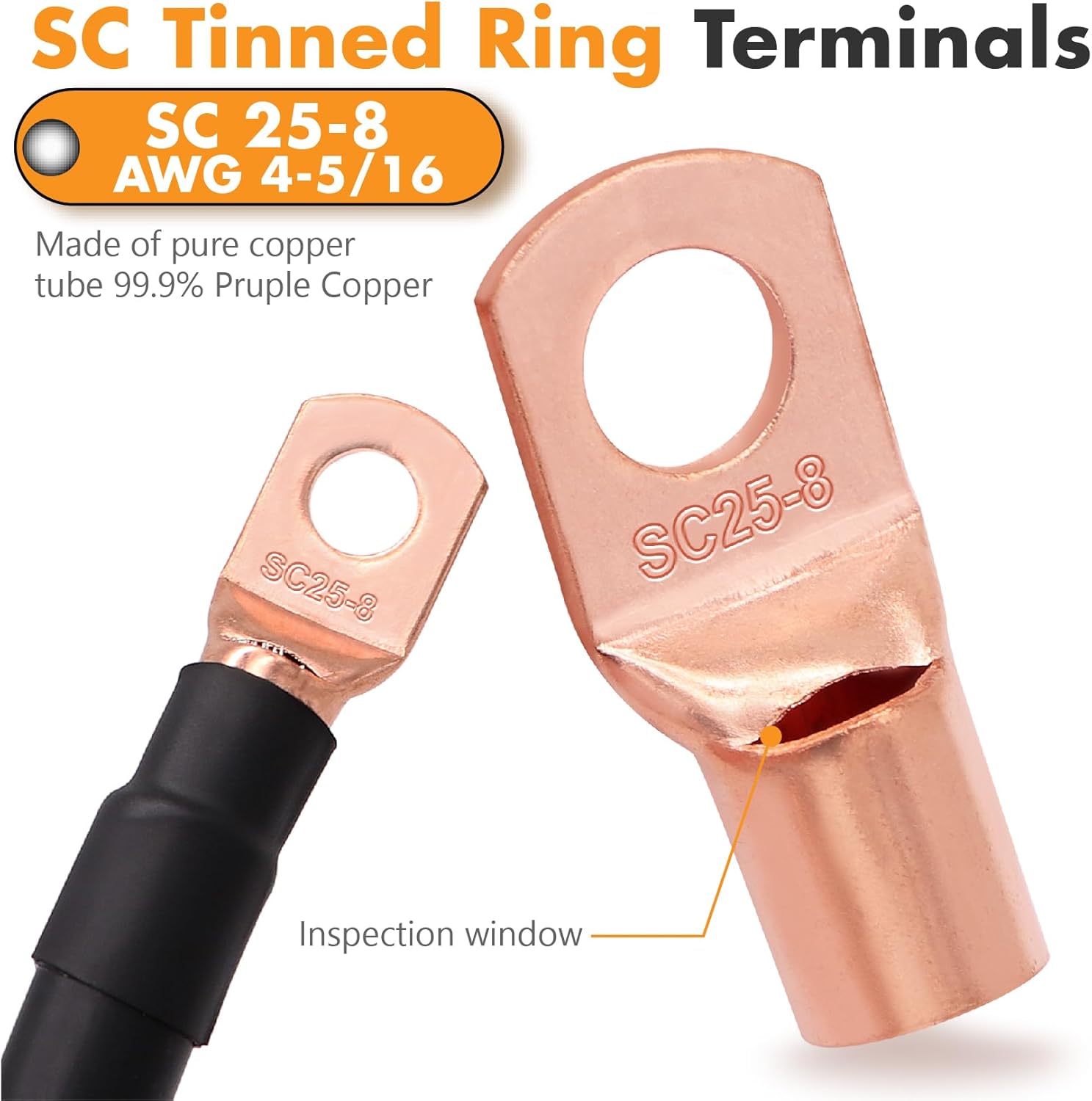 Jeemiter 4 Gauge CCA Wire Kit with Cable Cutter - 50ft Total (25ft Red+Black) | All-in-One Power Ground Install for Car Audio, Solar | Lugs, Heat Shrink Included